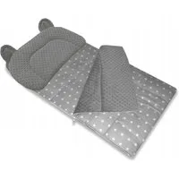 Best for Kids Kinderschlafsack Kinderschlafsack Set 3in1 mit Kissen & Tasche (Schlafsack-Set für Kinder, 3 tlg., Set bestehend aus Schlafsack), Kissen mit Bärenohren & Transporttasche