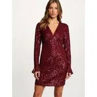 MORGAN Cocktailkleid 252-RDISCO (1-tlg) Pailletten