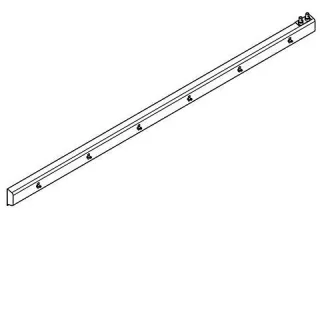 KWC Aquarotter Armatureneinheit, Edst., W.-Mont., 6 Waschplätze, 3600 mm, Wasser ob. re, 3600006035 3600006035