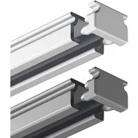 Garduna Gardinenschiene Schleuderschiene eckig, 1-läufig, kürzbar, Fixmax, gebohrt, Aluminium