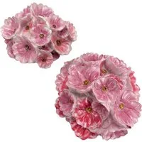 Online-Fuchs Gartenfigur 2 Blumenblüten für draußen - Deko für Garten, Terrasse und Balkon, (von Hand bemalt), von Hand bemalt, jede Blüte ein Unikat