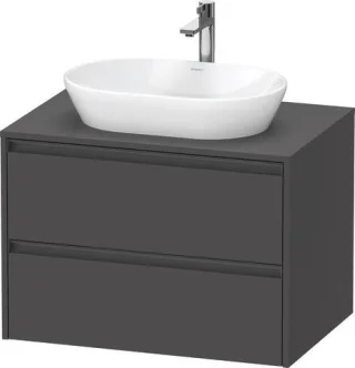 Duravit Ketho.2 Konsolenwaschtischunterbau wandhängend Graphit Matt 800x550x568 mm - K24895049490000 K24895049490000