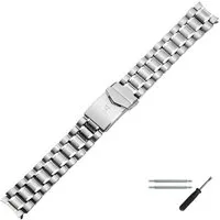 MARBURGER Uhrenarmband 18mm Edelstahl Silber