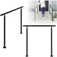 duschspa Handlauf Edelstahl Geländer Treppengeländer für Innen & Außen mit 0 Querstreben, 100 cm Gesamtlänge