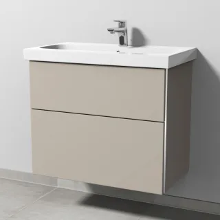 Sanipa 3way Waschtischunterbau zu Geberit iCon Light Waschtisch mit 2 Auszügen, Kaschmir-Matt BP5721U