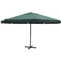 vidaXL Sonnenschirm Sonnenschirm Grün Aluminium 500 cm