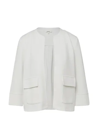 s.Oliver - Sweatshirt Jacke creme - Gr. - 42