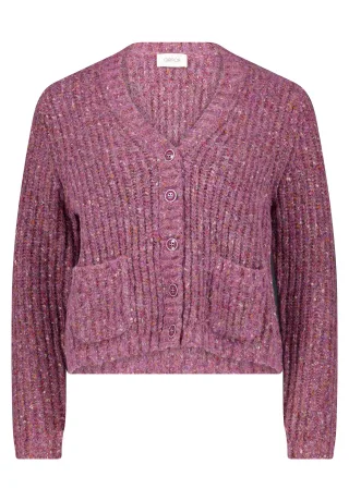 CARTOON - Strick-Cardigan Dark Purple Melange - Gr. - 36