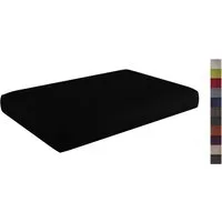 sunnypillow Sitzkissen Palettenkissen mit abnehmbarem Bezug Sitzkissen 120x60x15cm, Schwarz