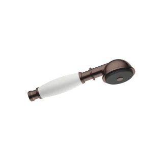 Dornbracht Metall-Handbrause mit Porzellangriff (weiß) MADISON 28002970 Dark Bronze gebürstet,280029 28002970-43