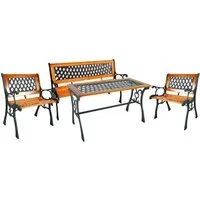 Mojawo Essgruppe 4tlg Gartengarnitur Gartenmöbel Outdoormöbel Gusseisen Wetterfest