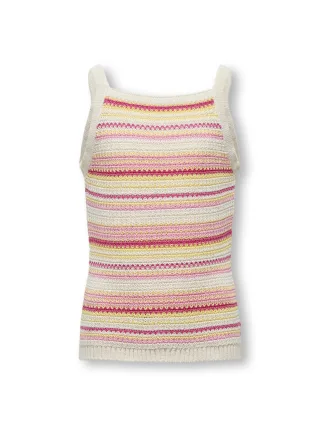 KIDS ONLY - KOGBELLI LIFE SL STRIPE TOP KNT ecru - Gr. - 158/164