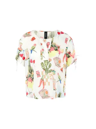 Marc Cain Sports - Blusenshirt mit Raffdetails white - Gr. - 46
