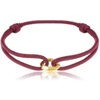 Made by Nami Armband Herren & Damen Surfer Segeltau Armband Rot, Handgemacht & Geflochten - Maritimes & Minimalistisches Armband