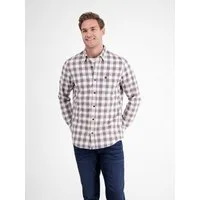 LERROS Karohemd langarm, mit Button-Down-Kragen