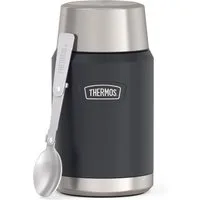 THERMOS Thermobehälter ICON FOOD JAR, Thermobehälter für Essen, spülmaschinenfest, Edelstahl, Kunststoff, Silikon, (1-tlg), 0,71l, 10h heiß & 24h kalt, dicht & auslaufsicher, mit Löffel