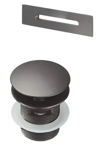 Neuesbad Badewanne Set, Titan, Ablaufgarnitur mit rechteckigem Überlauf NB1DEKYYD10B1