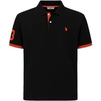 U.S. Polo Assn. Poloshirt US16927 (100% Baumwolle) schwarz Herren