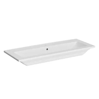 VitrA New S20 Square Möbelwaschtisch mit 1 Becken mit Hahnloch mittig Weiß Hochglanz,7679B003-0001 7679B003-0001