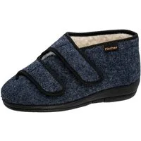 Fischer-Markenschuh Dora Hausschuh Filz, Weite H, Klettverschluss, Schurwollfutter