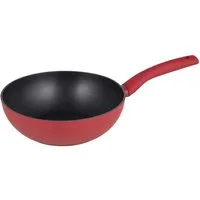 Michelino Bratpfanne Nora Wokpfanne mit Antihaftbeschichtung - ø24 cm in Rot, Aluminium (1-tlg), Induktionsgeeignet, ø24 cm