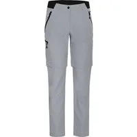 Bergson Outdoorhose VIDAA COMFORT Zipp-Off Damen Wanderhose, leicht, strapazierfähig, Kurzgrößen, hellgrau
