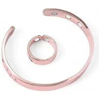 Eyecatcher Armreif Set Armreif und Ring mit Magneten Rosé glänzend