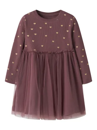 NAME IT - NMFNADJA LS DRESS NOOS Wild Ginger - Gr. - 98