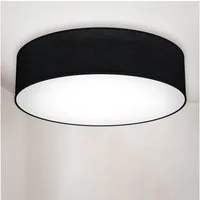 B.K.Licht LED Deckenleuchte, ohne Leuchtmittel, Warmweiß, Deckenlampe, Textil Lampenschirm, E27, Schlafzimmer, Wohnzimmer