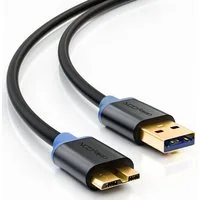 deleyCON deleyCON 2m Micro USB 3.0 Datenkabel USB A-Stecker zu Micro B-Stecker USB-Kabel