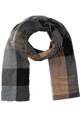 camel active - Schal mit Karomuster blau/braun - Gr. - OS