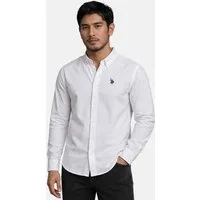 U.S. Polo Assn. Langarmhemd USDeclaan Herren Baumwolle – Langarmhemd mit Button-Down-Kragen Klassisches Baumwollhemd mit Knopfleiste und Logostickerei