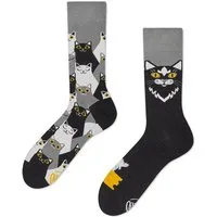 Many Mornings Freizeitsocken Many Mornings Socken Black Cat (1 Paar, 1-Paar, 1 Paar) immer ein dismatching Paar