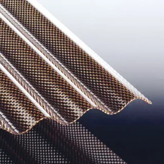 Acrylglas Lichtplatte | Tejesinus | Wellplatte | 76/18 | 3 mm | Breite 1045 mm | wabenstruktur | bronze