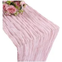 Minicloss Tischläufer Bali-Gaze mit Falten Tischdecke Bohemian Tabelle Flagge (1-tlg), 90 x 300 cm Romantische Tischdecke Dekoration