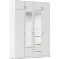 rauch Kleiderschrank Schrank Garderobe Wäscheschrank GAMMA in 4 Breiten 91-226 cm (3 verschiedene Ausstattungen BASIC/CLASSIC/PREMIUM (inkl. SOFT-CLOSE) mit Schubladen und Schrankaufsatz sowie Spiegel MADE IN GERMANY