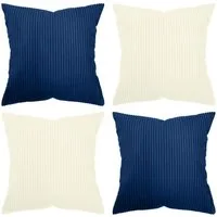 Amilian Kissenhüllen - 4er Set Kissenbezug - Zierkissenbezüge - Kissenbezüge, (4 Stück), 40x40 cm, Kissenhülle für Sofakissen, Dekokissen, Kissen, Zierkissen