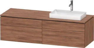 Duravit L-Cube Konsolenwaschtischunterbau wandhängend Nussbaum Matt 1620x550x482 mm - LC4871R7979000 LC4871R79790000