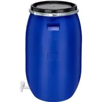 Garronda Regentonne 120L Weithalsfass mit Deckel und Hahn aus HDPE für Haus&Garten GD-0091, 120 l, (1-tlg), BPA-Frei