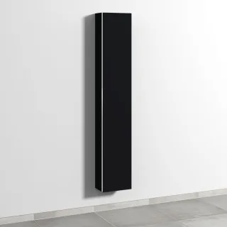 Sanipa 3way Hochschrank mit 1 Tür, Schwarz-Matt BS16108