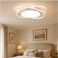 Fyrove Deckenleuchten Deckenlampe Wohnzimmer 53cm mit stufenlos dimmbarer Farbtemperatur, 62W3000-6500k, LED fest integriert, Modern Runde Wohnzimmer Schlafzimmer Arbeitszimmer Esszimmer Dekoration Lampen, Mit Speicherfunktion.Lichtfarbe- und Helligk