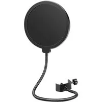 TUWENA Mikrofonständer Mikrofon Popschutz, Mic Zweilagiger Windschutz Pop Filter für Mikrofon, Für Blue Yeti, Snowball, HyperX QuadCast und jedes andere Mikrofon