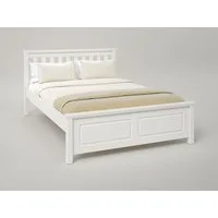 OTTO home Bett Fredegaard, skandinavischer Stil, vielseitig kombinierbar, 2 Breiten (180er oder 140er Breite), Sprossen am Kopfteil, mit Lattenrost, Kassettenoptik