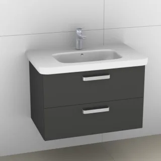Artiqua 411 Waschtischunterschrank für DuraStyle 232080 Anthrazit Glanz, 411-WU2L-D41-7065-51 411-WU2L-D41-7065-51