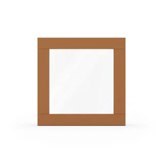 Fenster Ockerbraun RAL 8001, Holzfenster, Classic IV 68, 510 x 510 mm, einteilig, festverglast, individuell konfigurieren