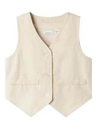 NAME IT - NMMFAHER WAISTCOAT peyote - Gr. - 92