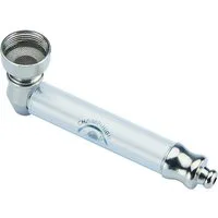 CHAMP HIGH Handpfeife MINI PFEIFE Metall 8,5cm lang mit 5 Sieben Tabakpfeife Pipe 54 (Weiss), Tabak