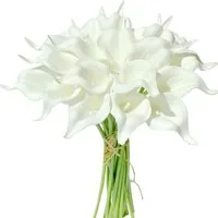 Kunstpflanze 35 cm Calla-Lilien Kunstblumen wie Echt Künstliche Blumen, Agger, für Mittelstück DIY Brautstrauß Heimdekoration
