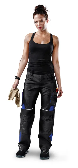 KÜBLER PULSSCHLAG Damenhose HIGH schwarz/kornblumenblau 40 - 2124 5353-9946-40