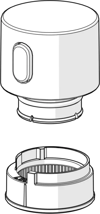 Hansa Temperatur-Wählgriff HANSA, 1018476V-33 Matt-Schwarz, 1018476V-33 1018476V-33